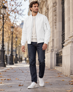 Kian Bomber Homme Léger Matelassé et Imperméable Zippé, Coupe-Vent pour Saison Froide