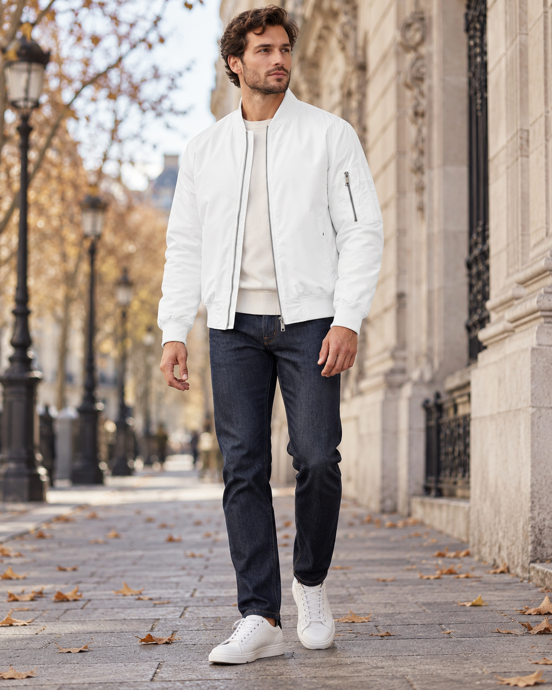Kian Bomber Homme Léger Matelassé et Imperméable Zippé, Coupe-Vent pour Saison Froide