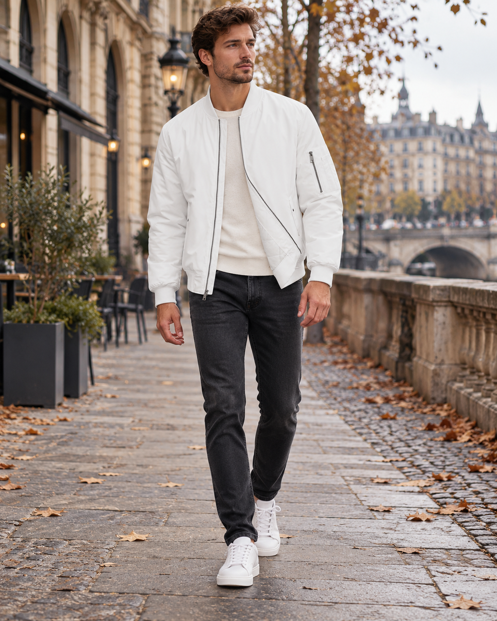 Kian Bomber Homme Léger Matelassé et Imperméable Zippé, Coupe-Vent pour Saison Froide