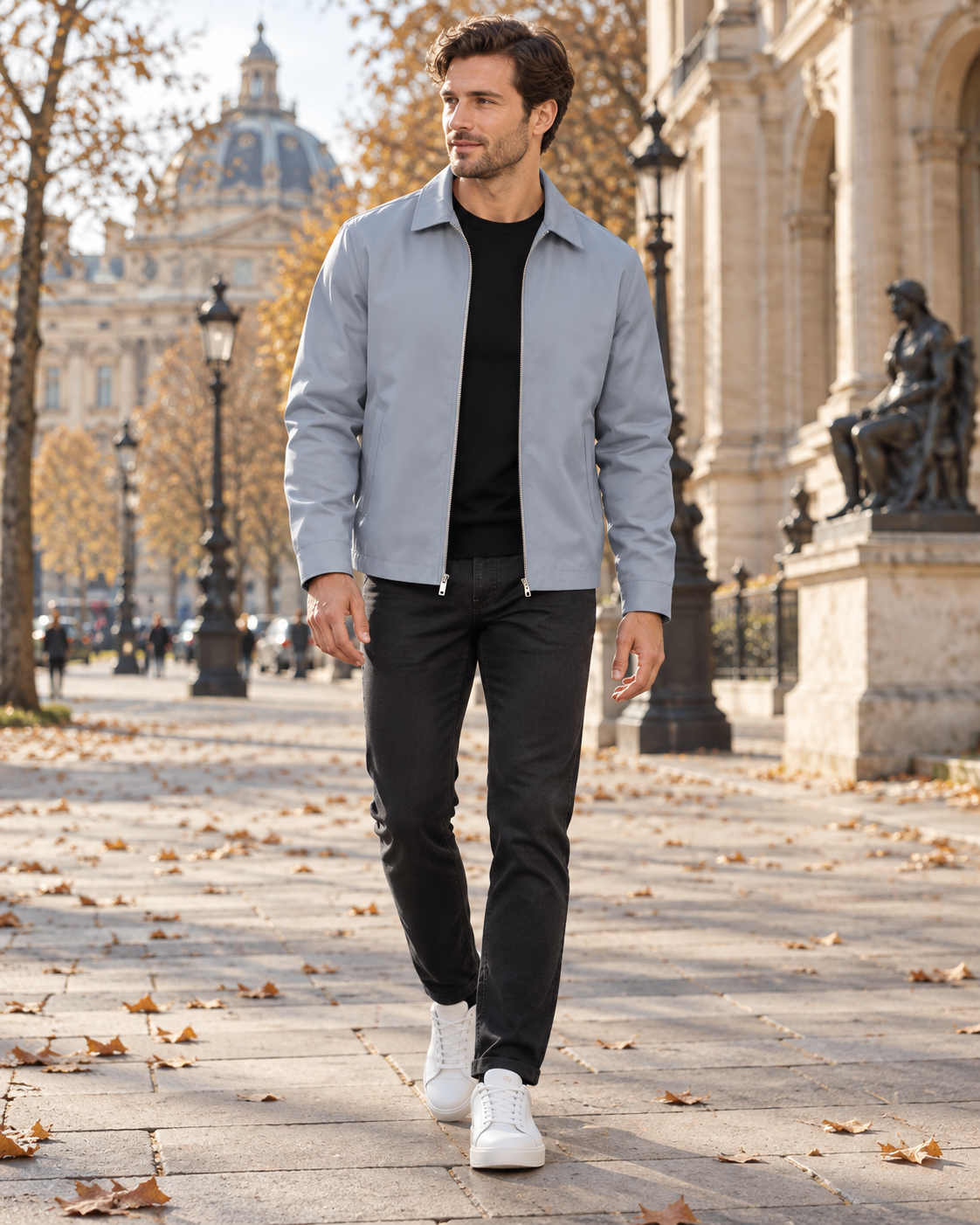 Iñigo Veste Homme Légère Déperlante Coupe-Vent Zippée avec Col Classique et Poches