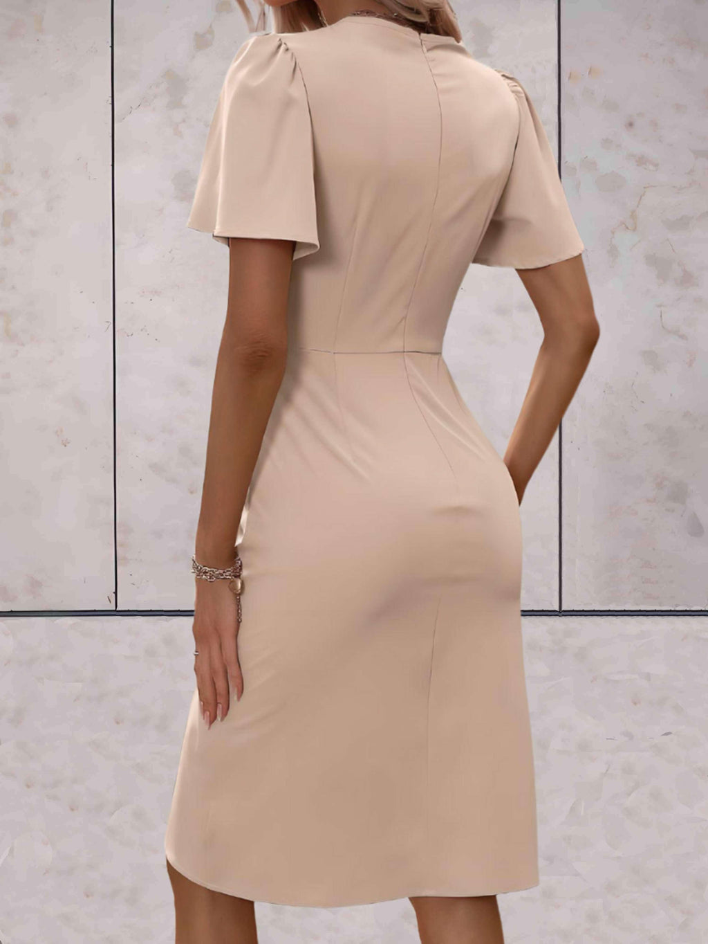 Evadne Robe Portefeuille Femme – Robe Croisée Élégante avec Col en V et Coupe Ajustable