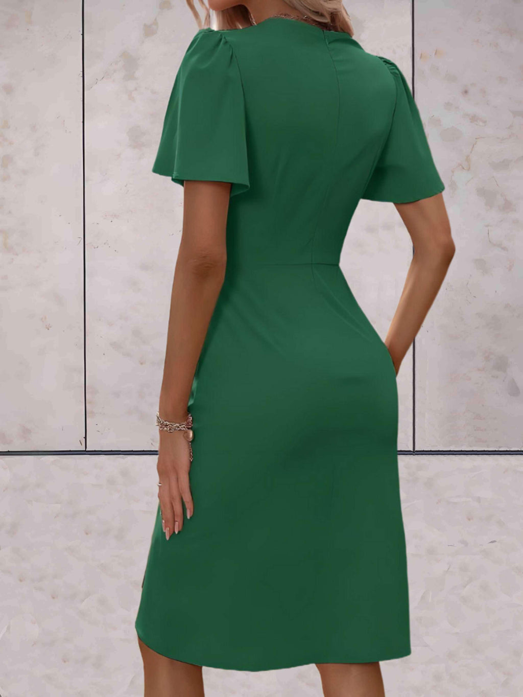 Evadne Robe Portefeuille Femme – Robe Croisée Élégante avec Col en V et Coupe Ajustable