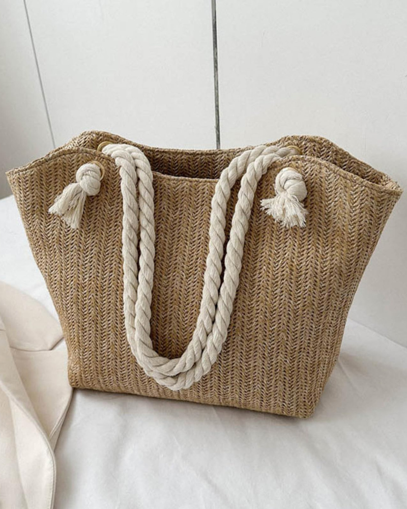 Bailey Borsa da Spiaggia Donna – Grande Borsa a Mano in Paglia Intrecciata per Vacanze Estive