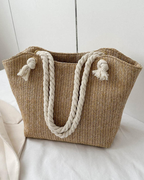 Bailey Borsa da Spiaggia Donna – Grande Borsa a Mano in Paglia Intrecciata per Vacanze Estive