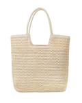 Abigail Sac Cabas Femme – Grand Sac en Paille Tressée Fermeture Zippée Bandoulière