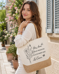 Avery Ensemble Sac Cabas Femme – Tote Bag en Toile avec Porte-Clés & Bracelet en Pierre Naturelle