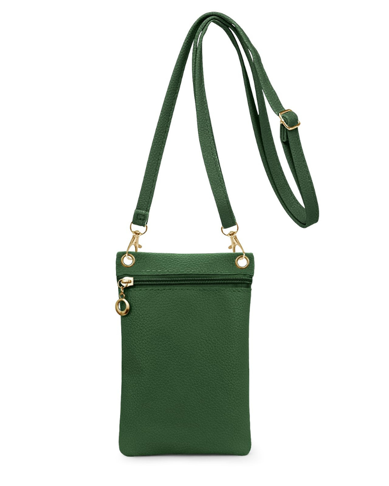 Tatum Women’s Phone Pouch – PU Leather Shoulder Bag with Zipper Closure, Removable Strap