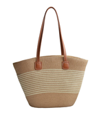 Harper Borsa da Spiaggia in Paglia Donna – Borsa Intrecciata Grande Capacità Tracolla Elegante