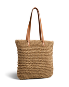 Reese Borsa a Mano Donna – Borsa in Paglia con Chiusura Lampo Tracolla e Tasca Interna