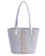 Piper Borsa in Paglia Donna – Borsa Tracolla Rotonda in Rattan e Rafia Regolabile Boho