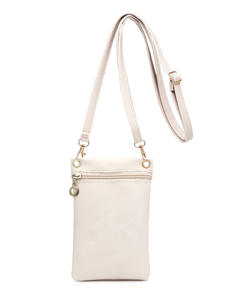 Tatum Pochette Téléphone Femme – Sac Bandoulière en Cuir PU Fermeture Zip Amovible
