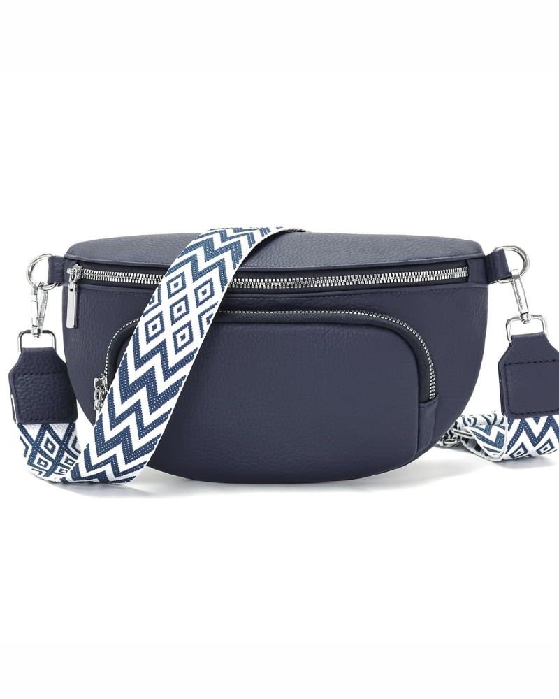 Bryn Sac Bandoulière Femme – Sac Banane en Cuir Végan Multipoches Bandoulière Réglable