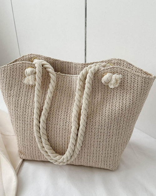 Bailey Sac de Plage Femme – Grand Sac Cabas en Paille Tressée pour Vacances d'Été