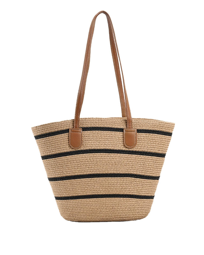 Harper Borsa da Spiaggia in Paglia Donna – Borsa Intrecciata Grande Capacità Tracolla Elegante