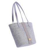 Piper Borsa in Paglia Donna – Borsa Tracolla Rotonda in Rattan e Rafia Regolabile Boho