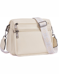 Bolso Harper para Mujer con Correa al Hombro – Bolso de Cuero Vegano con Múltiples Bolsillos, Correa Ancha y Desmontable
