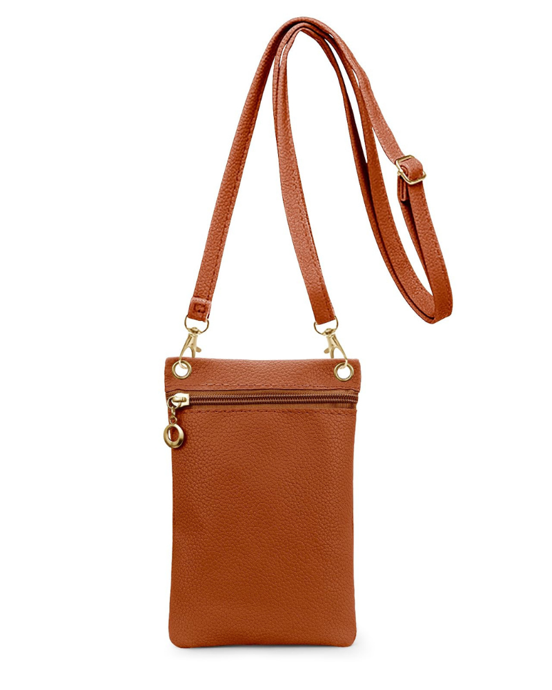 Tatum Pochette Téléphone Femme – Sac Bandoulière en Cuir PU Fermeture Zip Amovible