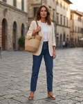 Harper Borsa da Spiaggia in Paglia Donna – Borsa Intrecciata Grande Capacità Tracolla Elegante