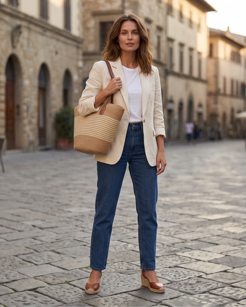 Harper Borsa da Spiaggia in Paglia Donna – Borsa Intrecciata Grande Capacità Tracolla Elegante