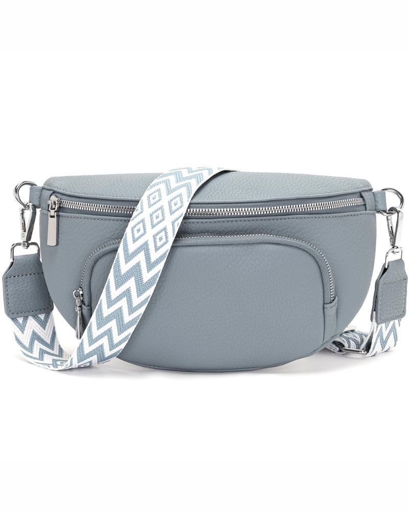Bryn Sac Bandoulière Femme – Sac Banane en Cuir Végan Multipoches Bandoulière Réglable