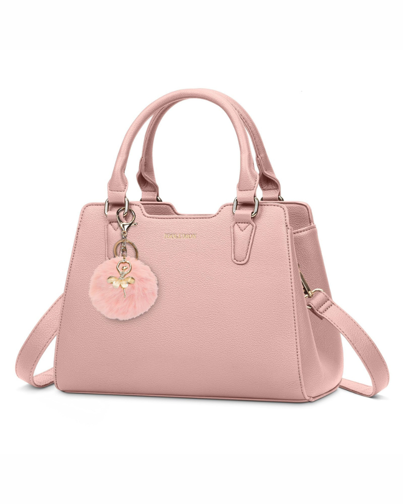 Camille Sac à Main Femme – Sac en Cuir PU Multipoches Bandoulière Réglable avec Pampille