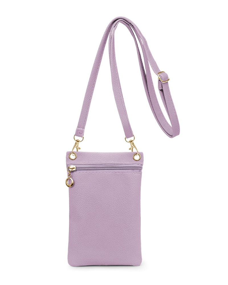 Tatum Women’s Phone Pouch – PU Leather Shoulder Bag with Zipper Closure, Removable Strap