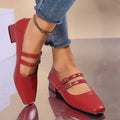 Clara Ballerines Femme – Chaussures Élégantes à Double Brides avec Coupe Confortable