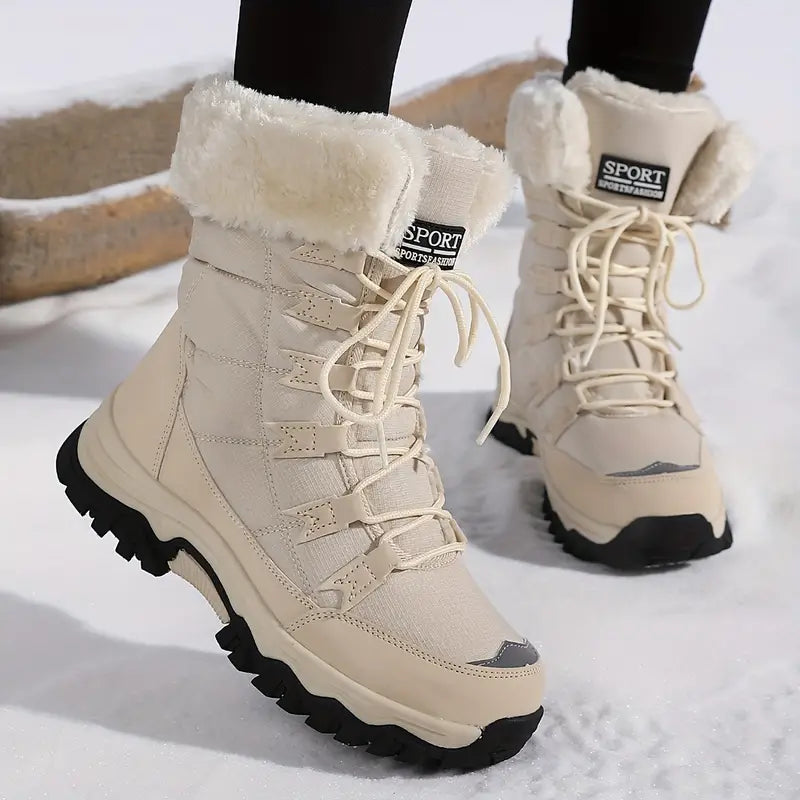Selene Bottes d'Hiver Femme – Bottes Imperméables avec Doublure en Fausse Fourrure et Chaleur Durable
