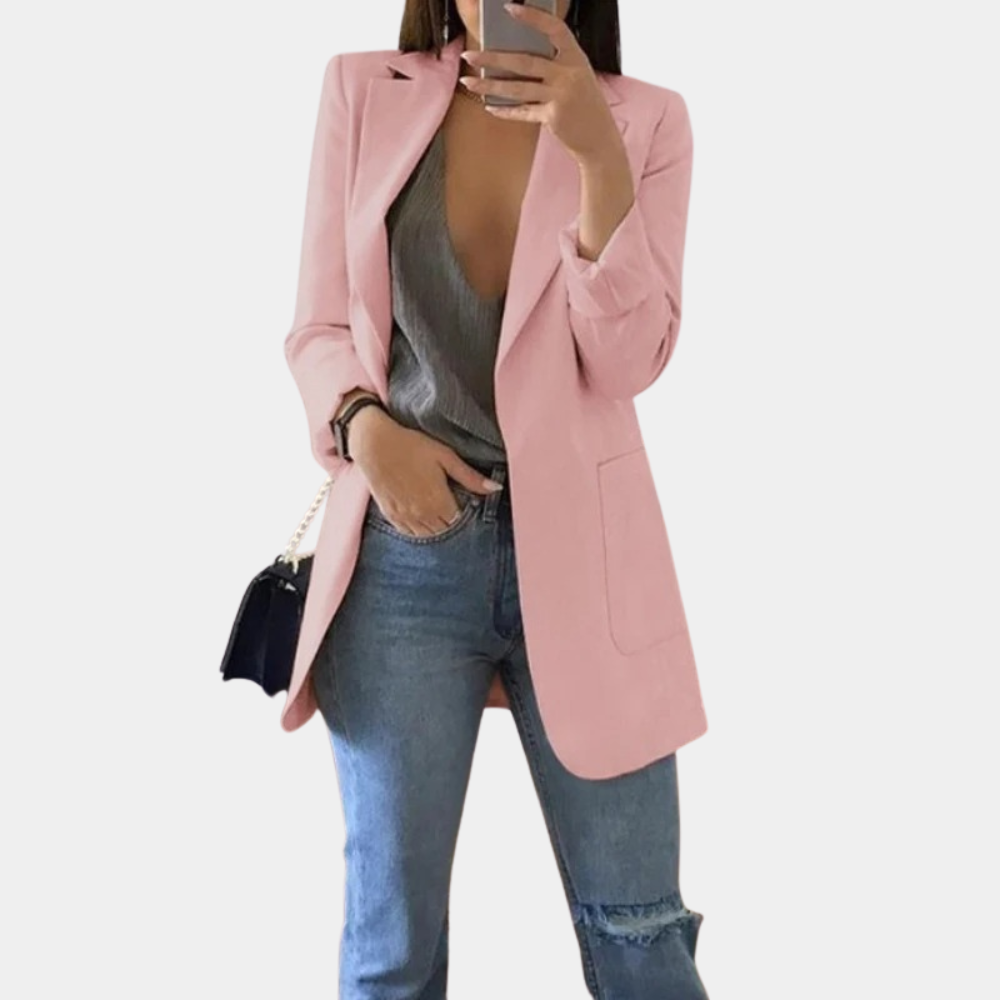 Claire Blazer Femme – Blazer Élégant à Manches Longues avec Coupe Chic et Moderne