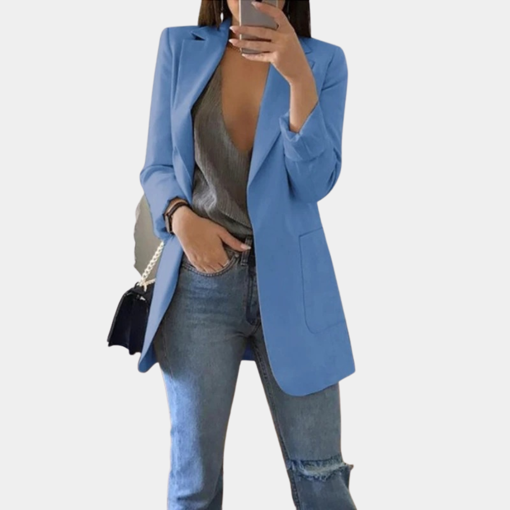 Claire Blazer Femme – Blazer Élégant à Manches Longues avec Coupe Chic et Moderne