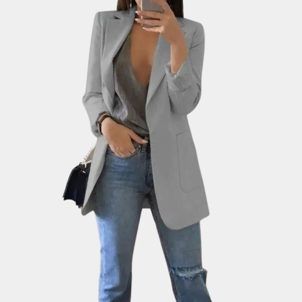 Claire Blazer Femme – Blazer Élégant à Manches Longues avec Coupe Chic et Moderne