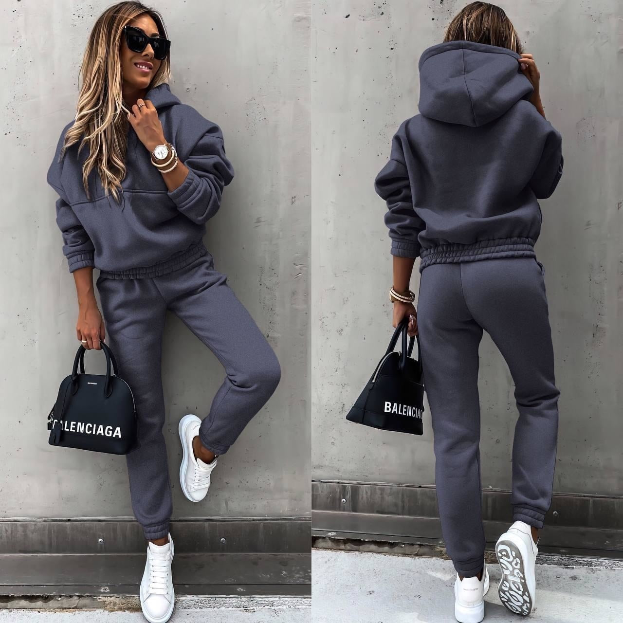 Savannah Ensemble Jogging Femme – Ensemble Confortable avec Sweat et Pantalon au Style Décontracté