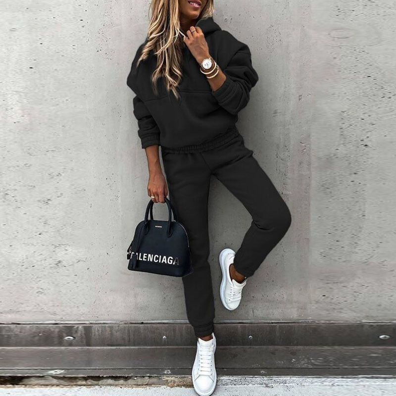 Savannah Ensemble Jogging Femme – Ensemble Confortable avec Sweat et Pantalon au Style Décontracté