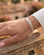 Bracciale Reese Donna – Bracciale a Catena Cubana in Argento 925 Stile Hip-Hop Elegante