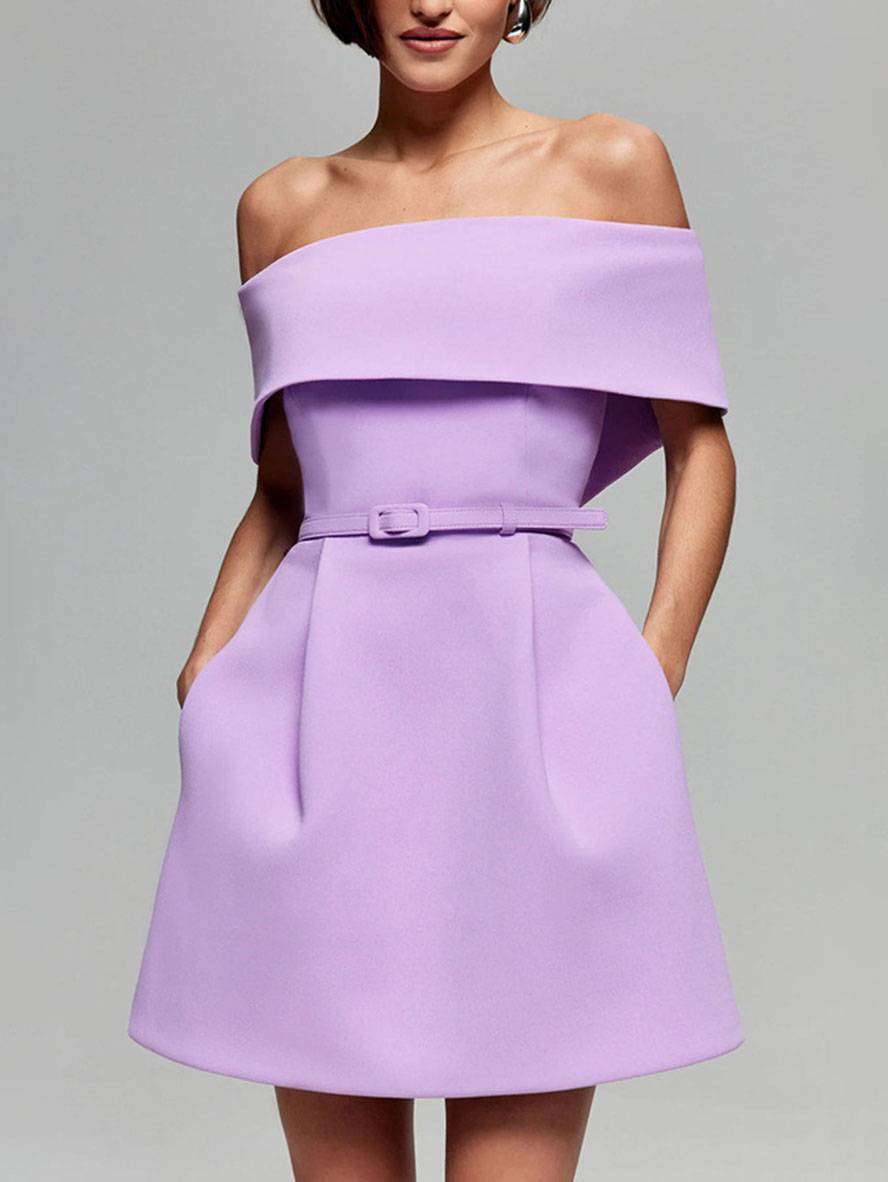 Victoria Robe de Cocktail Femme – Robe Patineuse à Encolure Bateau avec Coupe Élégante