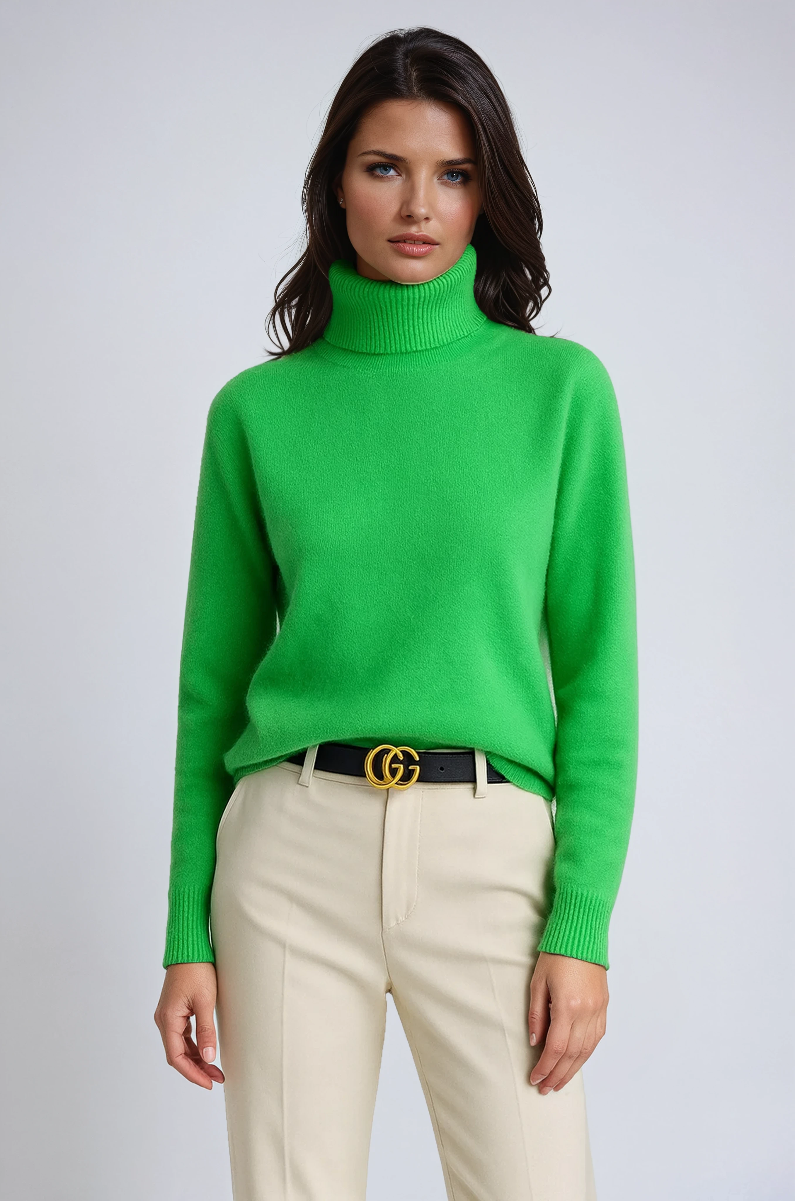 Ashley Pull Col Roulé Femme – Pull Tricoté Doux à Col Haut & Élégance Intemporelle