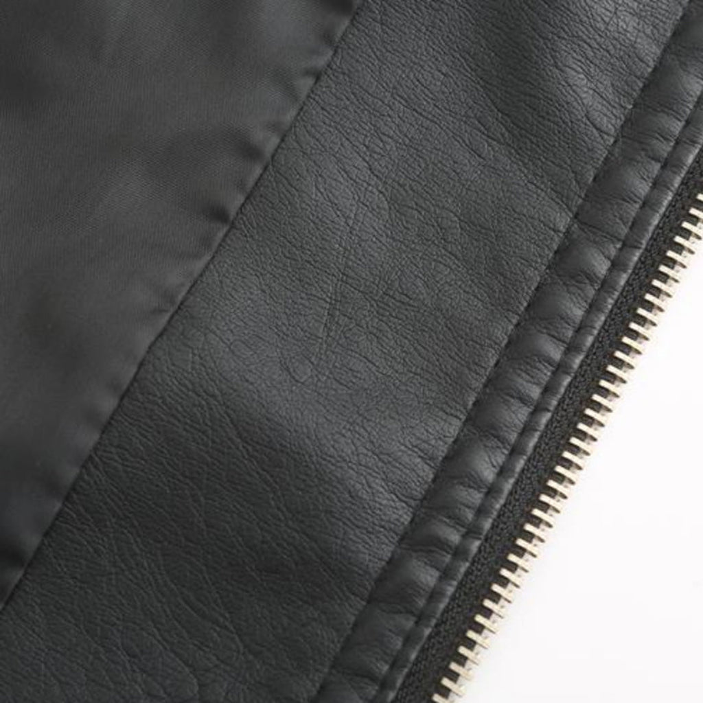 Avery Veste Femme en Cuir – Veste Élégante à Col Montant avec Fermeture Éclair & Style Intemporel