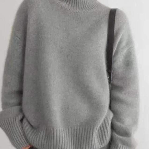 Madison Pull Femme en Cachemire – Pull Col Roulé Oversize 100 % Cachemire Doux et Élégant