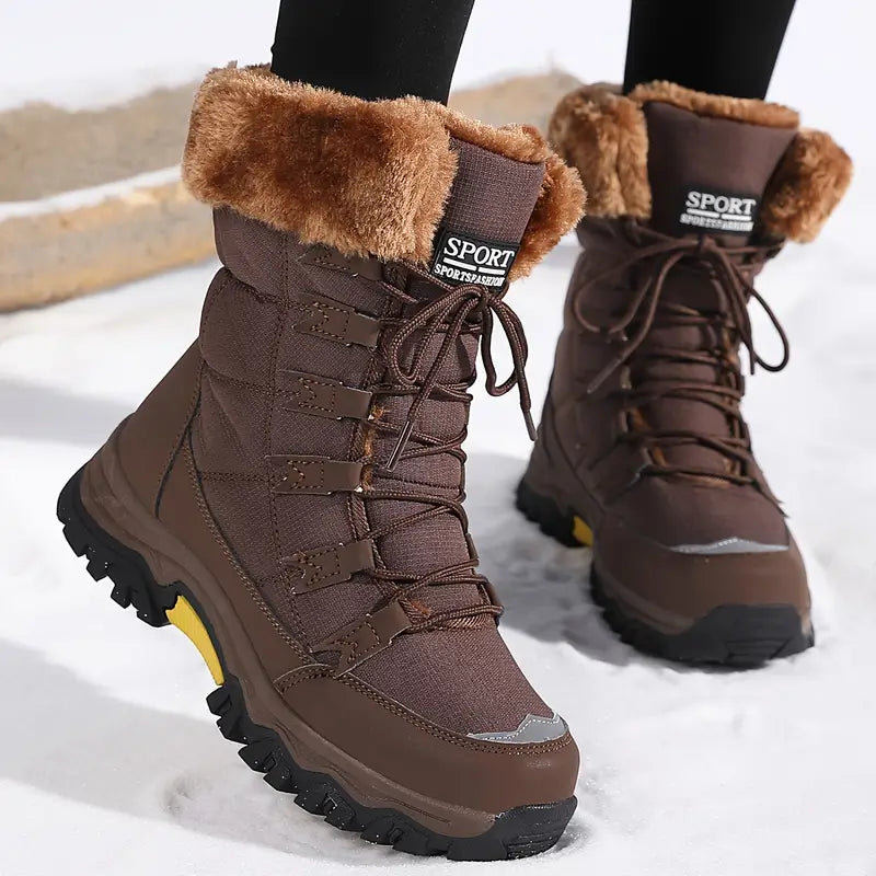 Selene Bottes d'Hiver Femme – Bottes Imperméables avec Doublure en Fausse Fourrure et Chaleur Durable