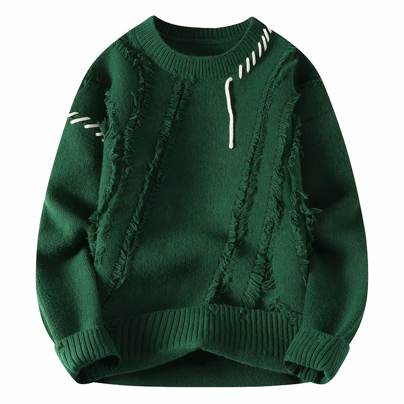 Julien Pull Homme – Sweater Patchwork en Maille Douce, Style Moderne pour Automne & Hiver