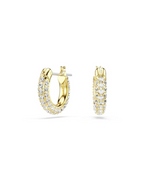 Aurora Women's Earrings – Rhodium-Plated Hoops Paved with Clear Crystals