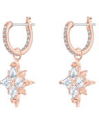 Pendientes Felicity para mujer – Mini aros estrella chapados en oro rosa con cristales