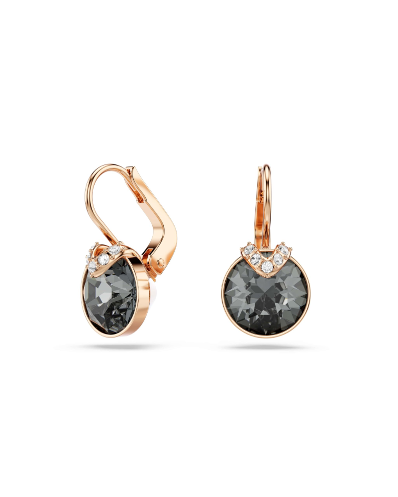 Briony Boucles d'Oreilles Femme – Pendantes Cristaux Verts Plaquées Or Motif V Élégant