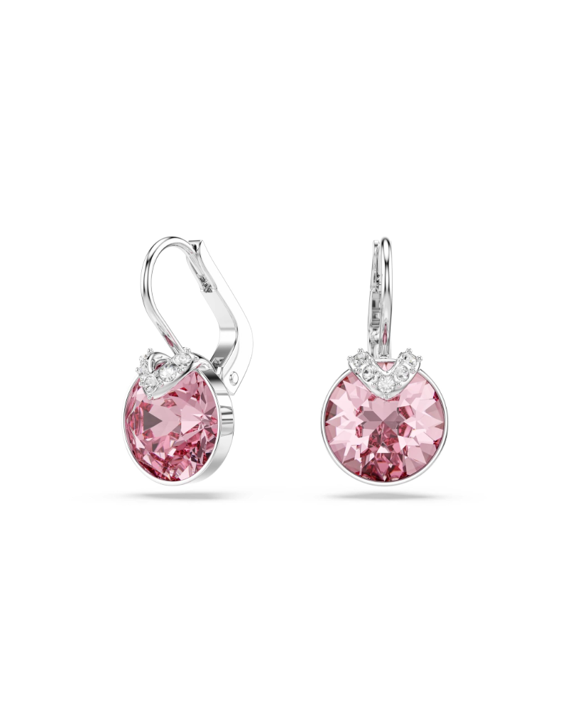 Briony Boucles d'Oreilles Femme – Pendantes Cristaux Verts Plaquées Or Motif V Élégant