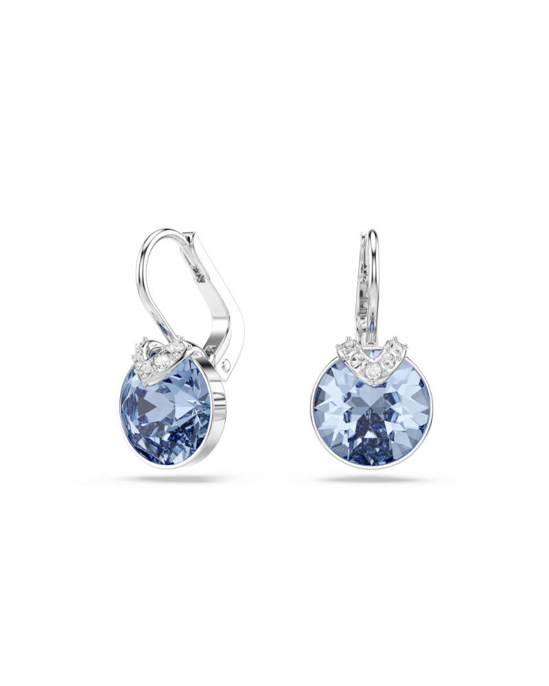 Briony Boucles d'Oreilles Femme – Pendantes Cristaux Verts Plaquées Or Motif V Élégant