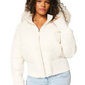 Natalie Manteau d'Hiver Femme – Veste Matelassée Chaude avec Capuche Amovible et Col en Fausse Fourrure