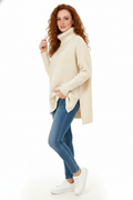 Brooke Pull Col Roulé Femme – Pull Oversize en Maille Ultra-Douce avec Col Haut Élégant