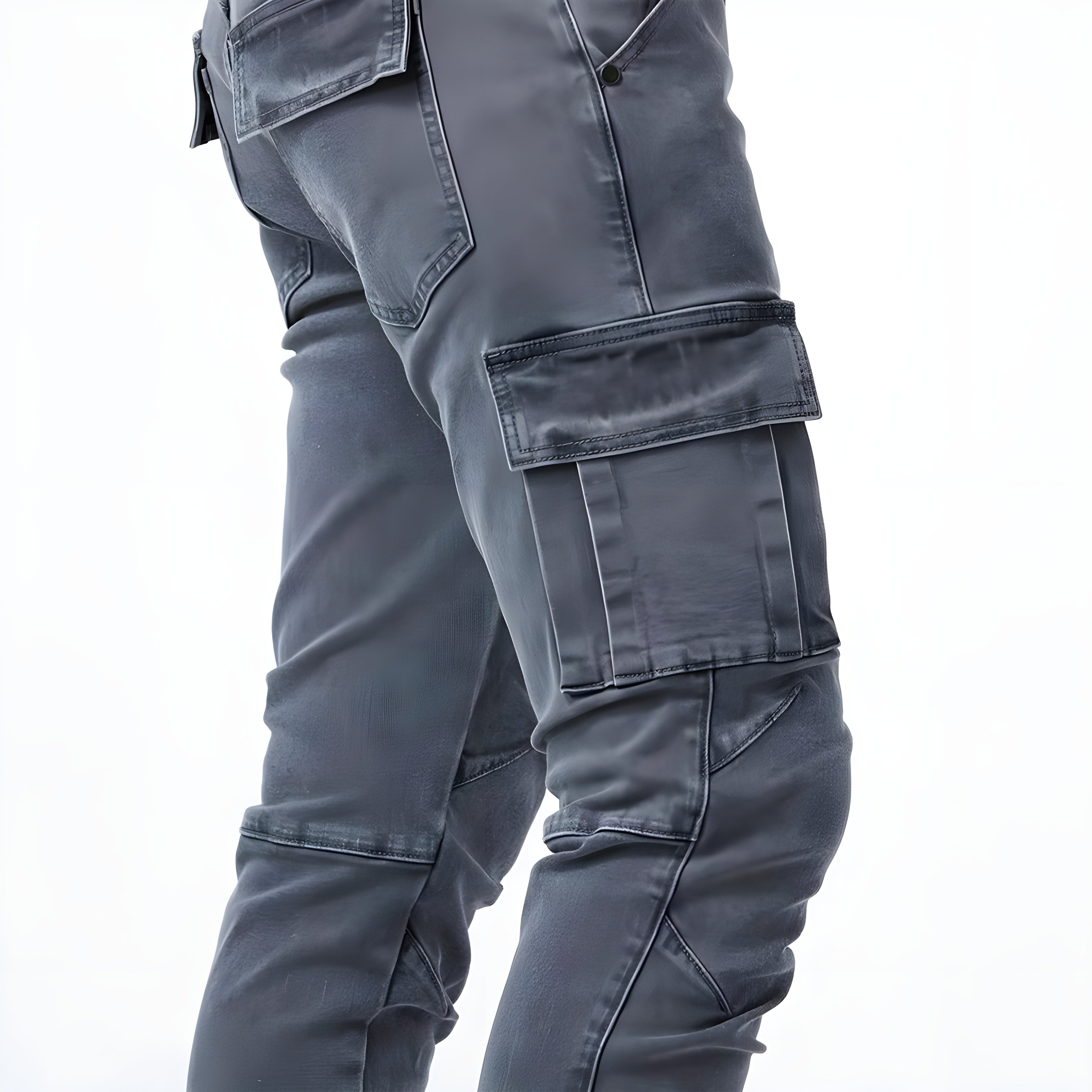 Jake Pantalon Cargo Homme – Jean Stretch Moderne avec Coupe Ajustée & Poches Fonctionnelles