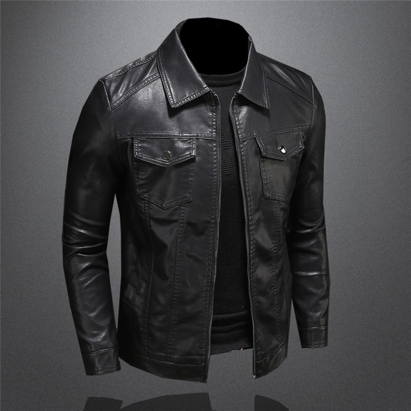 Nathaniel Veste Homme en Cuir – Blouson Élégant en Cuir Premium avec Coupe Intemporelle