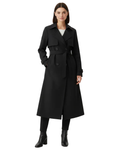 Lauren Trenchcoat Femme – Manteau Mi-Long Cintré à Double Boutonnage avec Ceinture Ajustable